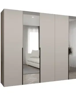 Šatníkové skrine Skriňa Alicante II 300 kašmír/čierna