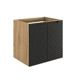 Skrinky do kúpeľne ArtCom Skrinka pod umývadlo OCEAN Black 82-60-2D | 60 cm s dvierkami