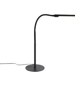 Stolné lampy Dizajnová stolná lampa čierna vrátane LED s dotykovým stmievačom - Palka