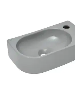 Umývadlá Umývadlo SAT Infinitio 40x21,5 cm šedá mat bez prepadu SATINF4021LGRM SATINF4021LGRM