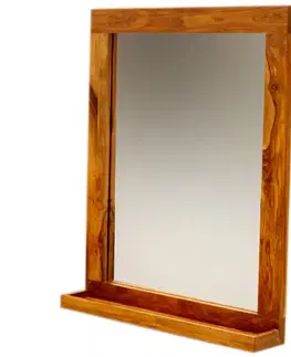Zrkadlá Zrkadlo 65x80 indický masív palisander