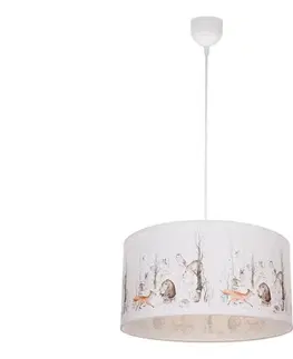 Svietidlá  Detský luster KIDS ROOM 1xE27/60W/230V, priemer 40 cm, motív zvieratiek H0951