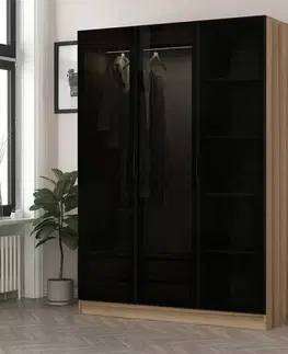 Šatňové skrine Šatníková skriňa Kale Dark Grey - 2285
