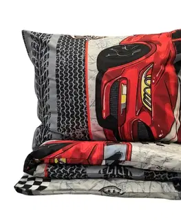 Obliečky Obliečky bavlnené Fast cars 200x140cm+90x70cm TiaHome