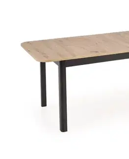 Jedálenské stoly HALMAR Florian rozkladací jedálenský stôl dub artisan / čierna