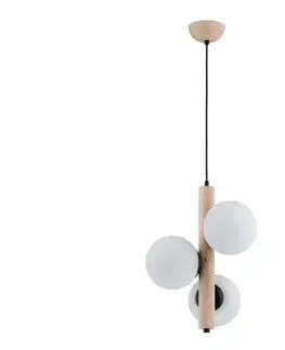 Svietidlá  Luster na lanku KANET 3xE14/40W/230V béžová/biela 62289