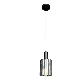 Svietidlá  Luster na lanku ARCADIA 1xE27/60W/230V pr. 13 cm čierna/dymová ML1818