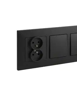 Predlžovacie káble Legrand - Dvojitý jednopólový vypínač č. 1 a dvojitá zásuvka do domácnosti 250 V/16 A NILOE STEP LR0046+LR0034+LR0038+LR0038