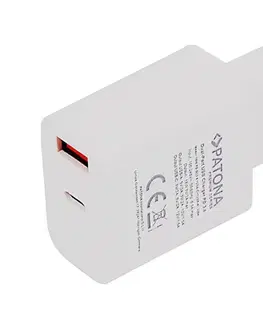 Predlžovacie káble PATONA - Adaptér s USB a USB-C výstupom 18W Power delivery PT2584