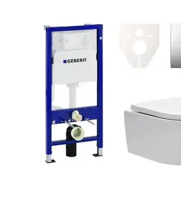 Záchody Cenově zvýhodněný závěsný WC set Geberit do lehkých stěn / předstěnová montáž + WC SAT Brevis SIKOGES6W8 SIKOGES6W8
