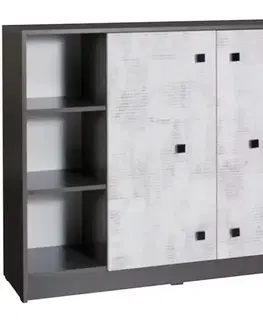Komody do detskej izby Komoda Tommy 9 grafit/enigma