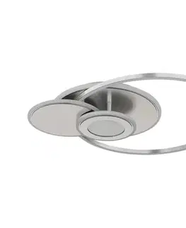 Svietidlá Globo 68278-24 - LED stmievateľné stropné svietidlo BELTRAN LED/24W/230V strieborné+diaľkové ovládanie 68278-24