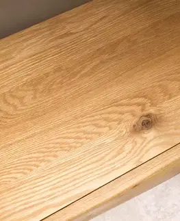 Komody DELIFE Komoda New Live-Edge 145 cm dub prírodný 3 dvierka kovová podstava čierna