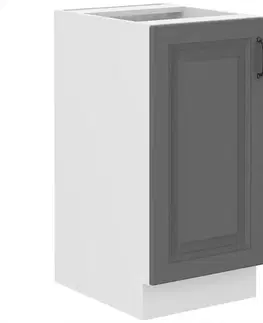 Kuchynské skrinky stojace Kuchynská skrinka Stilo dustgrey/biely 40d 1f bb
