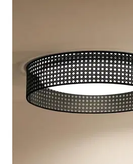 Svietidlá  - LED Stropné svietidlo ROLLER RATTAN LED/24W/230V pr. 45 cm čierna 604208