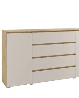 Komody so zásuvkami a dvierkami Komoda Cosmo C06 4s2d Artisan / Kašmír