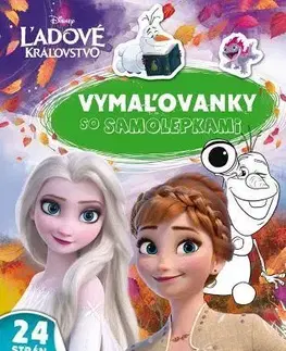 Nalepovačky, vystrihovačky, skladačky Vymaľovanky so samolepkami - Ľadové kráľovstvo (A4)