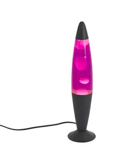 Stolné lampy Lávová lampa ružová s bielym voskom vrátane LED - Molten Lava