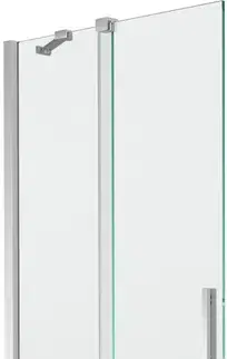 Sprchové dvere MEXEN/S - Velar Dvojkrídlová posuvná vaňová zástena 85 x 150, transparent, chróm 896-085-000-01-01