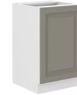 Kuchynské skrinky stojace Kuchynská skrinka Stilo claygrey/biely 50zl 1f bb