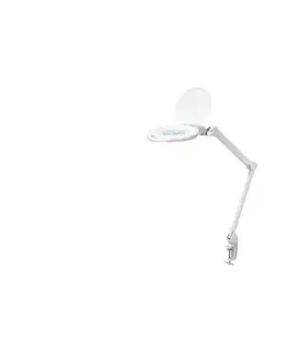 Lampy Geti LED Stmievateľná stolná lampa s lupou LED/10W/230V biela 06650811