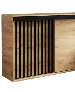 Komody do spálne Komoda Malani 120 craft+craft+čierna