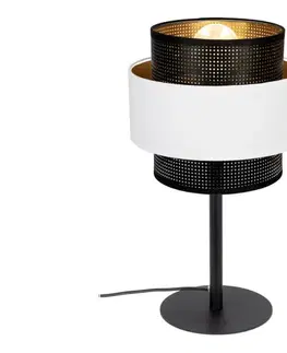 Lampy  Stolná lampa NESS 1xE27/60W/230V čierna/biela 0979
