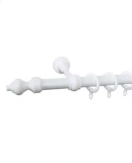 Garniže a kolajničky Záclonová tyč FI28mm 160cm Biely