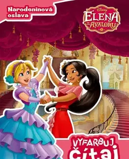 Nalepovačky, vystrihovačky, skladačky Elena z Avaloru - Vyfarbuj, čítaj, nalepuj - Kolektív autorov