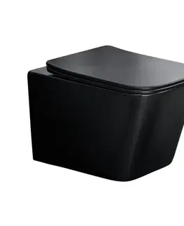 Príslušenstvo ArtCom Závesná WC misa WALL HUNG E-1060A | čierna