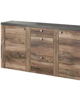 Komody do spálne Komoda Larona 2D3S satin nussbaum 25