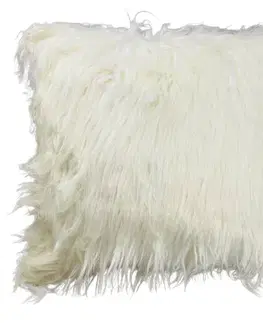 Dekoračné obliečky Dekoračná obliečka 40x40cm Long Hair biela TiaHome