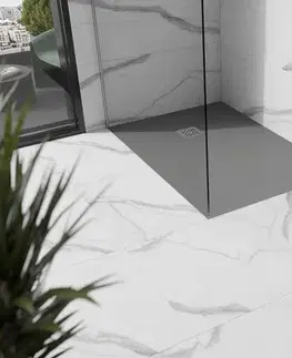 Vane MEXEN - Stone+ sprchová vanička obdĺžniková 110x80, sivý betón 44618011