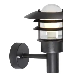 Svietidlá Nordlux - Vonkajšie nástenné svietidlo LONSTRUP 1xE27/60W/230V IP44 čierna 71431003