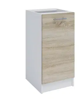 Kuchynské dolné skrinky KONDELA Fabiana S-40 dolná kuchynská skrinka dub sonoma / biela