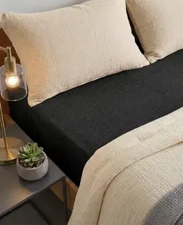 Plachty 4Home froté prestieradlo Ideál čierna, 60 x 120 cm