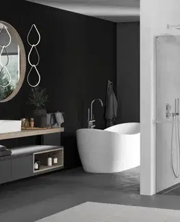 Sprchové dvere MEXEN/S - Kioto+ L Sprchová zástena WALK-IN s poličkou a držiakom uterákov 55 x 200, transparent, chróm 800-055-123-01-00