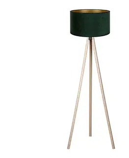 Lampy BRILAGI - Stojacia lampa VELVET 1xE27/60W/230V béžová/zelená AS0463+DU82474