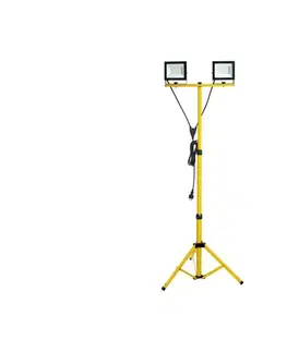 Svietidlá  LED Reflektor so stojanom TIGRA 2xLED/50W/230V 4000K IP54 čierna/žltá 003939