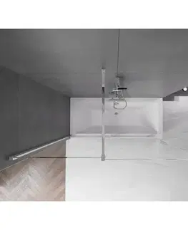 Sprchové dvere MEXEN/S - Velar Dvojkrídlová posuvná vaňová zástena 160 x 150, transparent, chróm 896-160-000-01-01