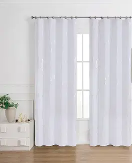 Záclony do obývačky Záclona na páske Lena silver RP499 140x245 cm
