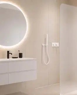 Sprchové dvere CERANO - Sprchová zástena Walk-in Orbis - Pravá - 8 mm - biela matná, mliečne sklo - 70x200 CER-999916