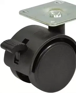 Príslušenstvo k nábytku Nábytkové koliesko 40 mm/25 kg s doštičkou, brza