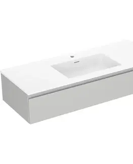 Kúpeľňový nábytok MEXEN/S - Orio kúpeľňová skrinka 120 cm s umývadlom Otis, 1 šuplík, šedá mat/biela mat 91A10-12023-1-BF62-W18M01