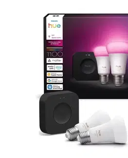 LED osvetlenie Štartovacia sada Philips Hue WACA 2xE27/8,1W 1000-20000K + Hue bridge 8721103107619