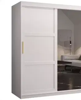 Šatníkové skrine Skriňa Amiro 2 150 biely/biely