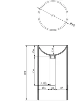 Umývadlá MEXEN - Ajax-01 Voľne stojace umývadlo z liateho mramoru 45 x 45, biela mat 26504500