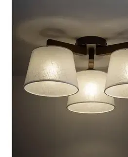 Svietidlá BRILAGI - Prisadený luster LATTE 3xE27/15W/230V borovica/béžová 11571