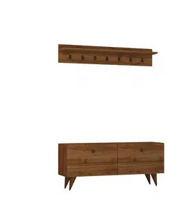 Nemý sluha Nástenný vešiak s botníkom Rupa Walnut