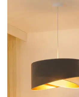 Svietidlá BRILAGI - LED Luster na lanku LYRA 1xE27/15W/230V šedá/krémová/zlatá 8590828007401